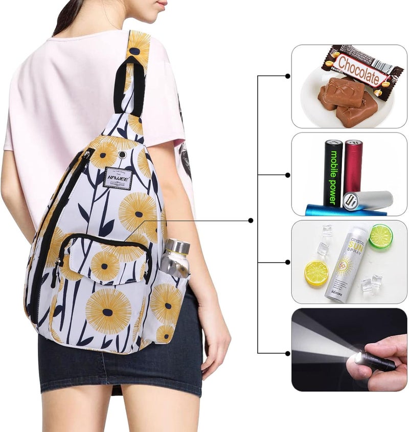 HAWEE Backpack Sling for Women Anti-Water Crossbody Bag Inclined Adjustable Pack | Casual, Adjustable Strap, Water Repellent, for Travel/Sport - Image 3